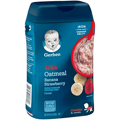 2 Gerber+Oatmeal+Strawberry+Baby+Cereal