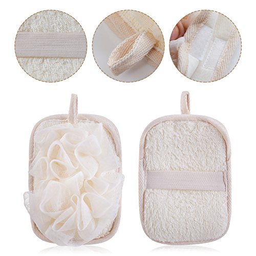 mikimini Bath Mitt for Women, Bath Pouf Mesh Brushes 1 PC Upgraded Version | Loofah Sponge & Exfoliating Pad 2 in 1 Professional Design | Exfoliating Gently with the Elastic (1 PACK) - Thumbnail 2