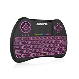 AuviPal R9 2.4GHz Mini Wireless Keyboard Mouse Combo for Streaming TV Stick/Nvidia Shield/Android TV Box/PC and More - RGB Backlit Version