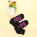 Sunfei Women and Men's Creative Embroidery Letter Kntting Socks Winter Fashion Socks (Black)