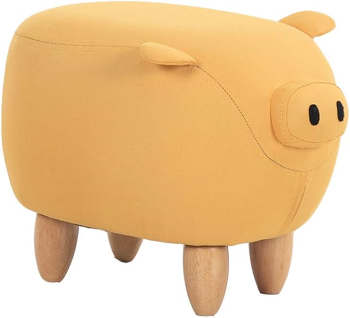 Yxsd Change Shoe Stool Solid Wood Storage Stool Footstool Sofa Stool,Upholstered (Color : Yellow)