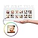 My First Year 12 Month Baby Picture Photo Frame – Capture Birth to First Birthday – Unisex Keepsake Photo Collage Holds Infant Photographs