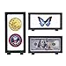 Allsum 3-Pack Challenge Coin Display, Currency Frame Holder for Regular Bills, Military Medallions Floating Case and Stand Box (7.1x3.5)