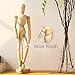 Wooden Drawing Mannequin Wood Artist Figure Doll Model Manikin with Flexible Posable Joints for Sketch Charcoal Home Office Desk Decoration Children Toys Gift 12''Female