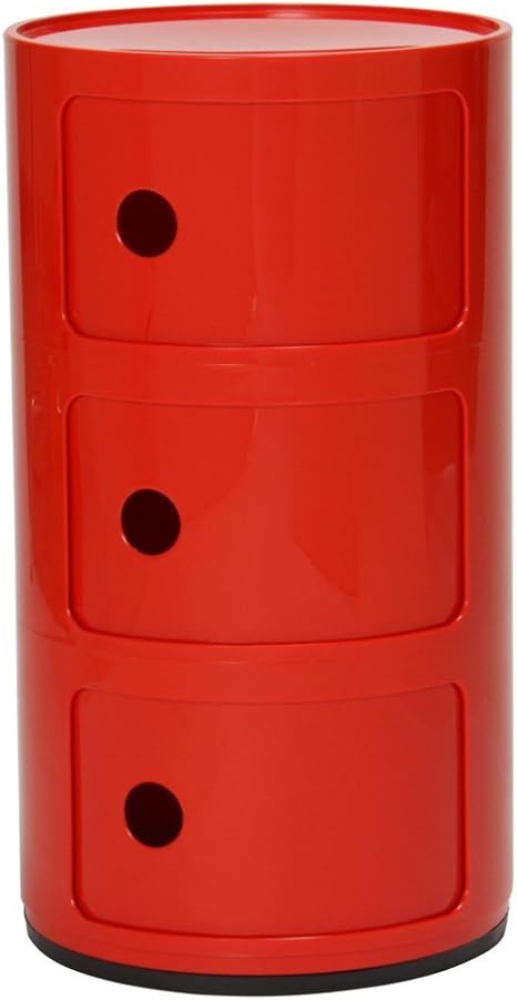 Amazon Kartell カルテル Eu正規品 コンポニビリ ラウンドチェスト3段 Componibili 3 Element 4967 レッド 並行輸入品 収納家具 オンライン通販
