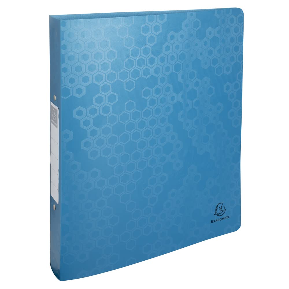 Exacompta - Ref. 54410E - 1 MaÏa Semi-rigid Plastic Ring Binder - in Pearl-effect Recycled Polypropylene - 2 Round Rings Diam 30mm - Dimensions 320x268 mm - for A4 Maxi Format - Random Color