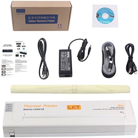 Yilong Mini Tattoo Transfer Machine Connected Computer Tattoo Thermal Copier Transfer Office Car Use Printer A4 USB Interface Black (white)