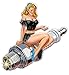 Spark Plug Pin Up Girl V2 Decal is 5