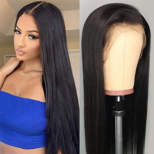 NOBILITY-Hair-9A-Lace-Front-Human-Hair-Wigs-18inch-13x4-Brazilian-Straight-Lace-Front-Wigs-100-Unprocessed-Virgin-Human-Hair-with-Baby-Hair-Pre-Plucked-140-Density-For-Black-Women-Natural-Color