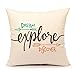 Sambosk Inspirational Quote Throw Pillow Case Cushion Cover Decorative Cotton Linen 18