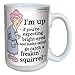 Hilarious Aunty Acid Freakin Squirrel Large Coffee Mug, 15-Ounce Cup - Funny, Unique, Sarcastic Gag Gifts for Office Coworkers - Tree-Free Greetings