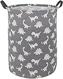 ACMUUNI 19.7" Round Canvas Large Clothes Basket