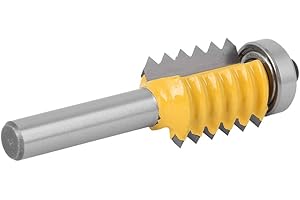 Generic 8 Shank Woodworking Cutter, Multi-Tooth Mortise and Tenon Knife, Router Bit, Carbide, 8 x 24, 2 Flute, Rail & Stile C