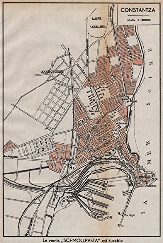 Constanta Vintage Towncity Plan Constana Konstantia - 