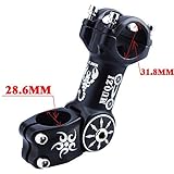 ZFZ Bicycle Bike Stem Adjustable Mountain Bike Road 31.8mmx110mm, 0/60 Degree, Black (31.8MM110)