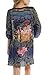 Urban CoCo Women Bohemian Neck Tie Floral Print Ethnic Style Shift Dress (Small, Pattern 13)