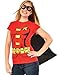 Rubie's Costume DC Comics Women's Robin T-Shirt With Cape And Eye Mask