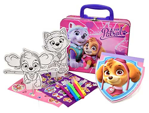 Paw Patrol Coloring and Activity Tin Box, Includes Markers, Stickers ...
