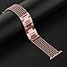 For Apple Watch Band 42mm, Wearlizer New iWatch Mesh Loop Milanese Stainless Steel Band Replacement, metal Strap Wristbands for Apple Watch Series 3, Series 2, Series 1, Sport, Edition ¨C Rose Gold