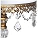 Dahlia Studios Antique Gold Crystal Mirror Top 8 1/2x10 Round Cake Stand