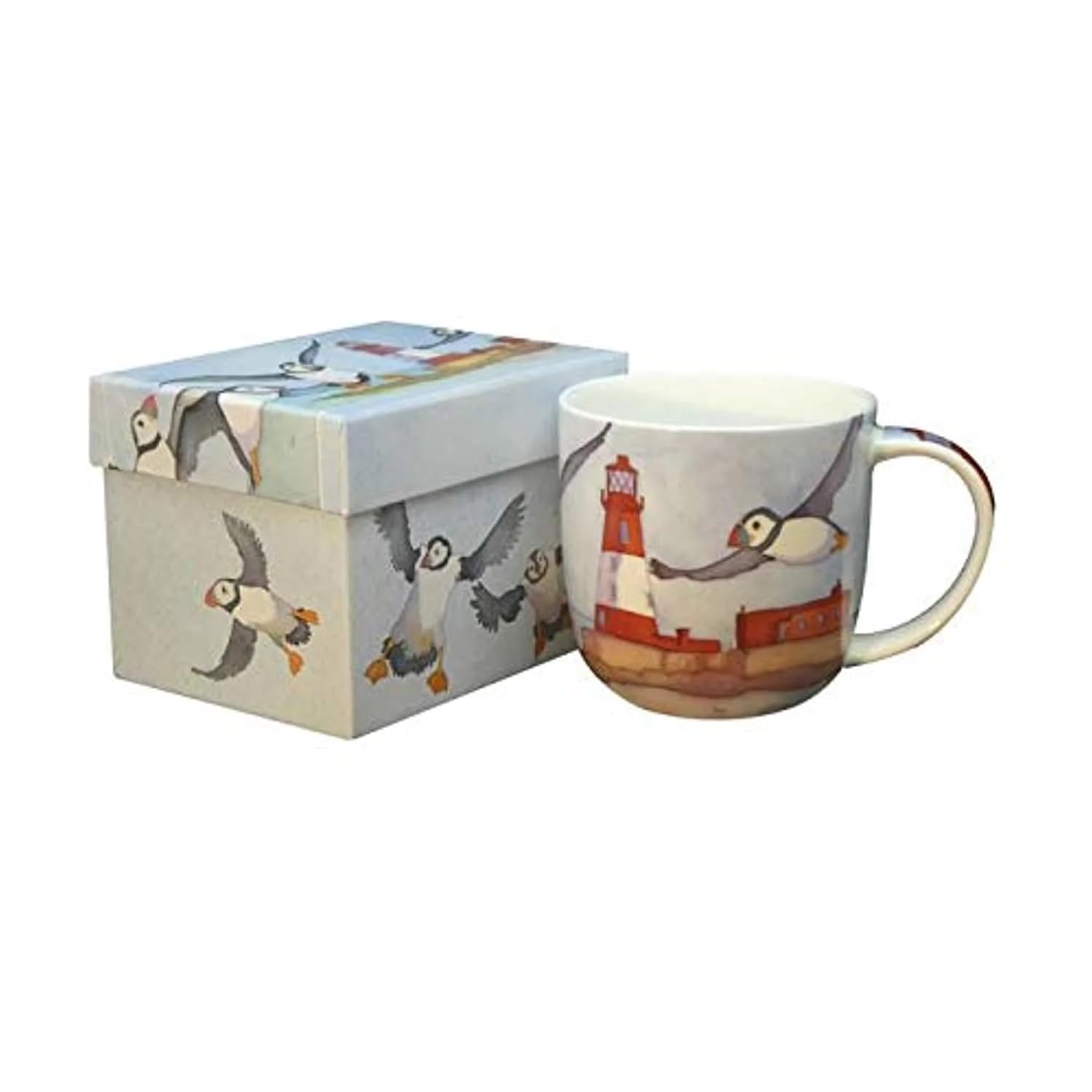 Emma Ball Puffins Bone China Mug