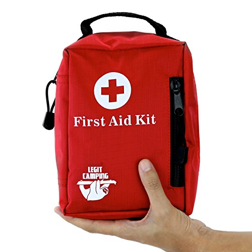 Legit Camping First Aid Kit Emergency Kit, Trauma Kit for Car, Travel, Hiking, Camping, and for Home - Small Sized Emergency Care Pouch