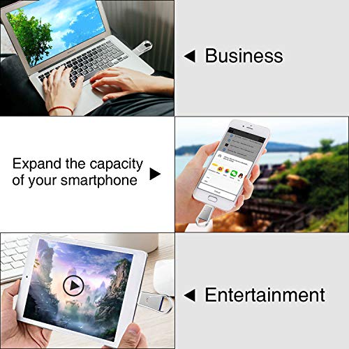 USB Type C Flash Drive, KEXIN Metal USB 3.0 Dual Drive 64GB High Speed Waterproof Mini USB 3.0 Memory Stick 64 GB Thumb Drive Jump Drives Zip Drive for New MacBook, PC, Type C Phones, Silver - Thumbnail 5