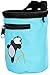 AMC Climbing Chalk Bag with Embroidery/Front Pocket/Belt (Light Blue, 6 inches x 4 inches)