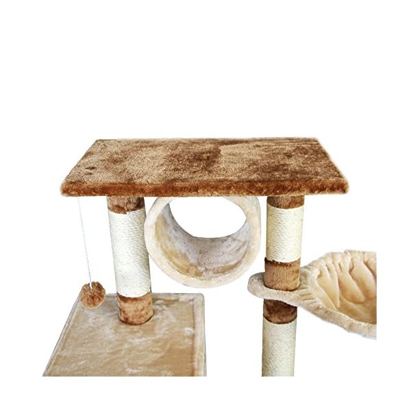 HUIO Cat Climbing Torre Cat Toys Un Sisal Naturale Rope Accessori Cathead Toy Cat Tiragraffi for Animali per Le Medie…