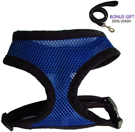 Pet Club No Pull Dog/Cat Harness and Leash Set for Walking, Padded Dog Vest Harnesses for Puppy Small Dogs/Cats, Cat Dog Training Collar Pink,XS,S (M - Neck 12.6" Chest 14-20", Navy)