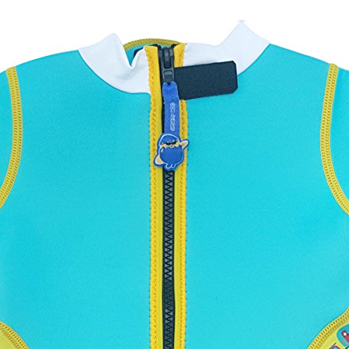 Cheekaaboo Warmiebabes-Baby, Toodler Thermal One Piece Kid Neoprene Swimwear, 12-18 Months, Blue