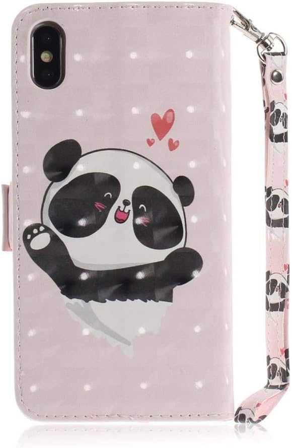 SATURCASE Case for Apple iPhone XS Max Beautiful 3D Pattern PU Leather Flip Magnet Wallet Stand Card Slots Protective Cover with Hand Strap for Apple iPhone XS Max (TD-9) - Image 5