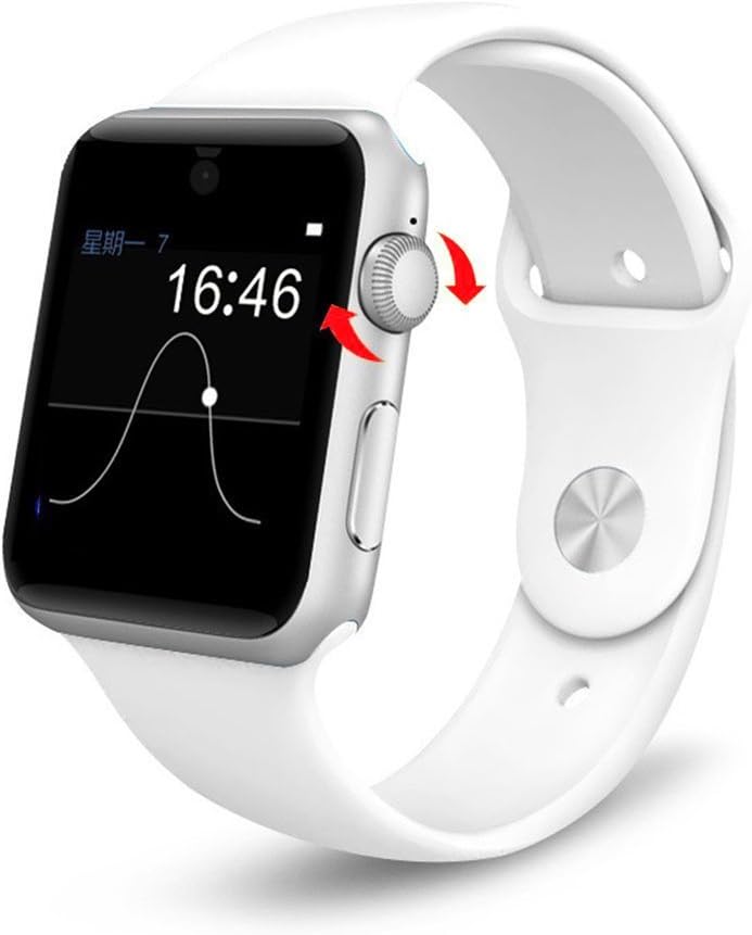 IMacwear i9 Bluetooth Smart Watch with SIM Card Slot 2.5D ARC HD Screen, Camera,Pedometer, Wearable Devices Smartphone Fitness Tracker for iOS Android, Samsung and iPhone (White)