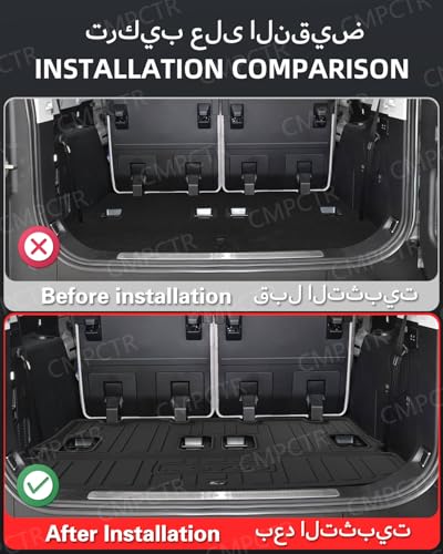 CMPCTR Cargo Liner Trunk Protector Compatible with Jetour G700 2025 2026 6Seats TPE Rubber Heavy Duty Rear Trunk Mats Boot Mats Waterproof Trunk Mats g700 Interior Accessories (6 Seat Trunk Mat)
