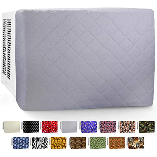 in Wall AC Front Cover (3-Layer) Decorative Air Conditioner Sleeve - Universal Indoor Window Conditioning Unit, Insulated Mount Design, 24 & 28 Inch Heavy Duty Panels for Winter House - Gray (Best Apartment Window Air Conditioner)