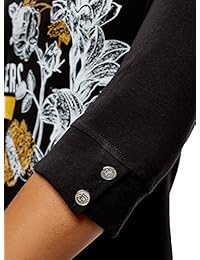 oodji Ultra - Vestido de cuello de barco para mujer con mangas de 3 4