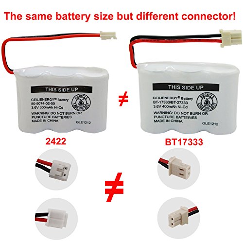 BT-17333 BT-27333 Handset Telephone Rechargeable Battery QBLPOWER 2/3AA 3.6V NI-CD Cordless Phone Battery for Vtech BT17333 BT27333 BT-17233 BT17233 BT-163345 CS5121 Single - Thumbnail 2