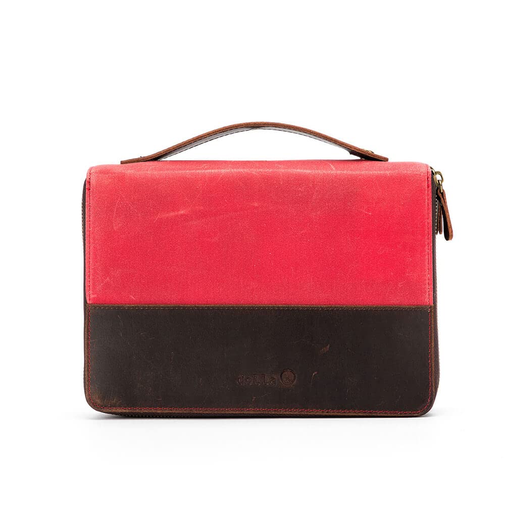 Della Q Canvas Portfolio, Salmon, One Size