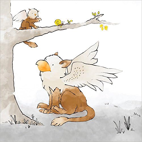 Griffin Art Print - Fantasy Animals Nursery Wall Art