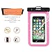 Universal Waterproof Case, FITFORT Cellphone Dry Bag Pouch for iPhone X 8 7 6S Plus Galaxy S8 S7 Edge Note 5 4 HTC LG Sony Nokia Motorola Up to 5.5 Inches , Black+Rose Red