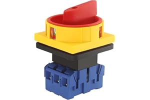 EDINSTRY 1Pcs Universal Changeover Selector Switch, Power Transfer Switch, 2 Positions, LW30-32 380V 32A Motor, Water Pump Generators, Rotary Cam Selector On-Off GLD11