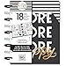 The Happy Planner Big Planner, Horizontal Layout - Black & White with Gold Foil- Disc-bound Planner - Weekly & Monthly Pages - July 2019 to December 2020 - Big Size - 8.5 x 11 in.