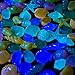 Glow in The Dark Rocks Sea Shells Starfish Pebbles Stones,90pcs Colorful Glow in The Dark Pebble Glowing Conch Shell for Outdoor, Walkway, Window, Yard Grass, and Fish Tank Decoration