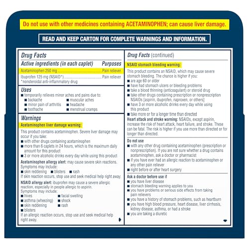 ADVIL DUAL ACTION BACK PAIN CAPLETS DELIVERS 125MG IBUPROFEN AND 250MG ACETAMINOPHEN PER DOSE FOR 8 HOURS OF BACK PAIN RELIEF – 144 COUNT