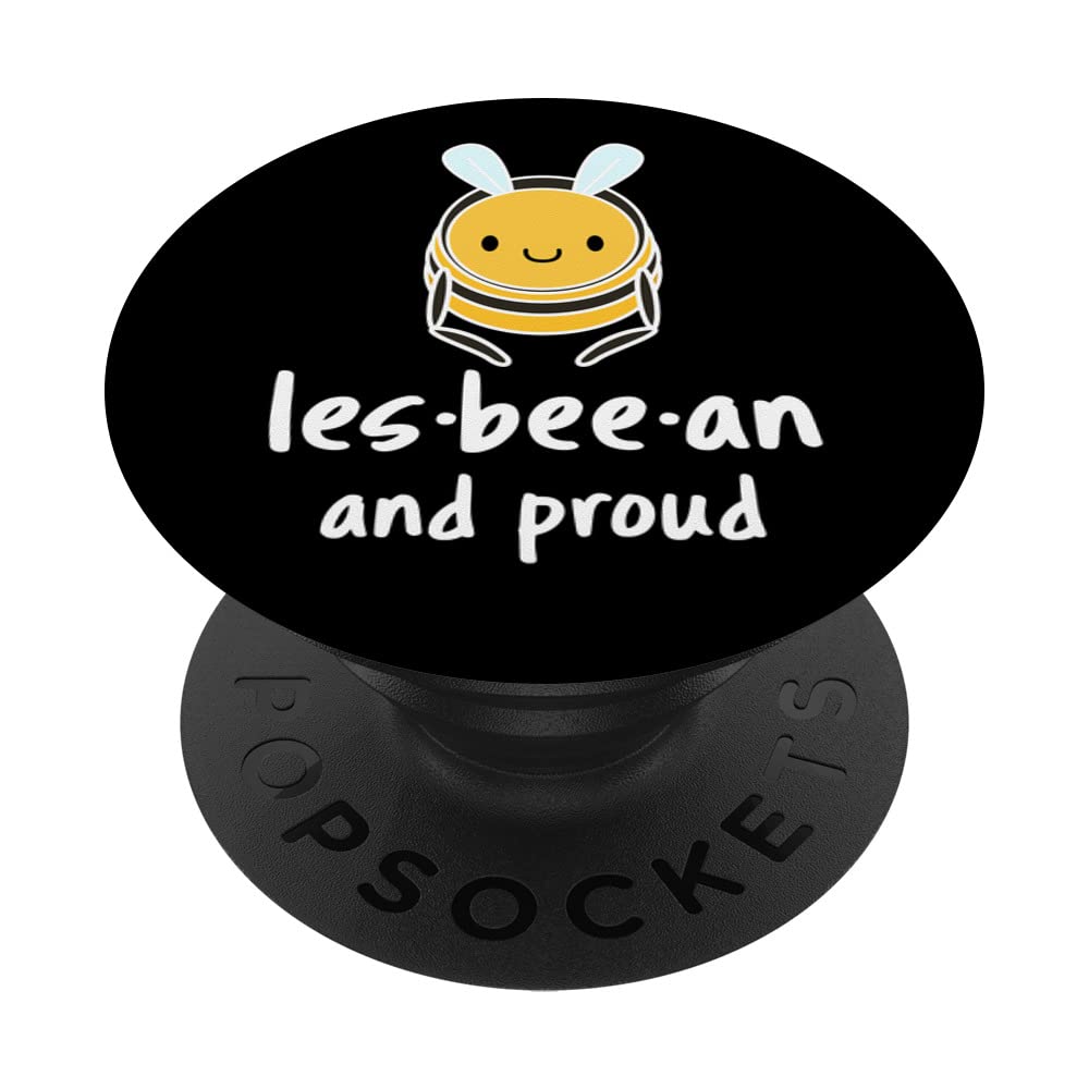 Lesbeean and Proud Bee Lesbian Pop Socket Womens Gay Lesbian PopSockets Swappable PopGrip