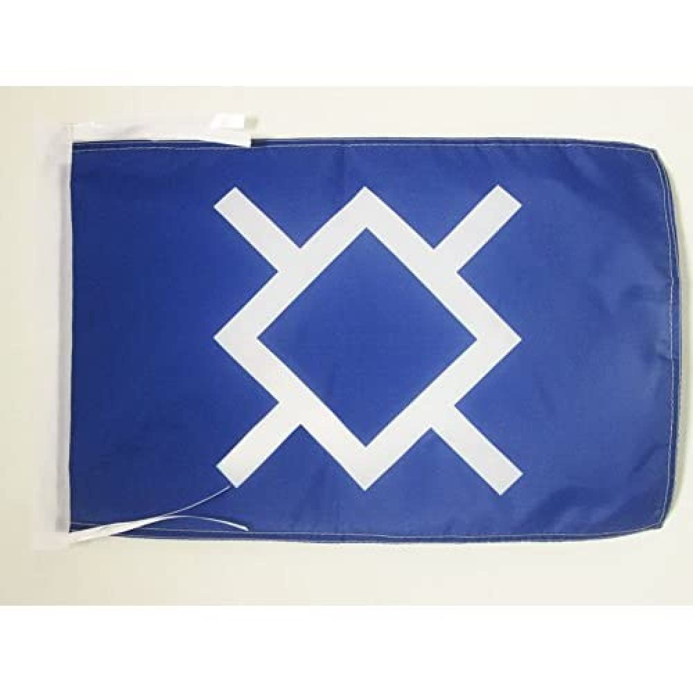 AZ FLAG - Cheyenne indians Flag - 18'' x 12'' - 100% Polyester Native American tribe Small Banner with Two Cords - Fade Resistant - Vivid Colors - 18x12 in - 45x30 Cm — image 1