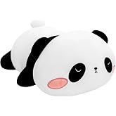 SQEQE Weighted Panda Plush, Weighted Panda Stuffed Animal, Cute Plushies Soft Bear Pillow Toy Gift for Kids Adults 9.8 Inch, 0.8 Lbs