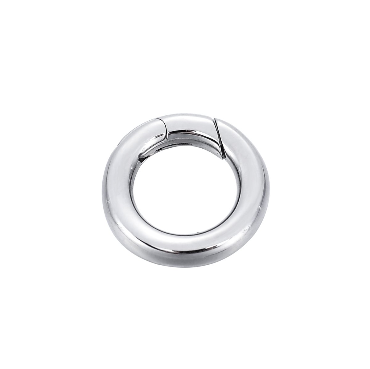 Stainless Steel Round Pearl Necklace Enhancer Shortener Ring Spring