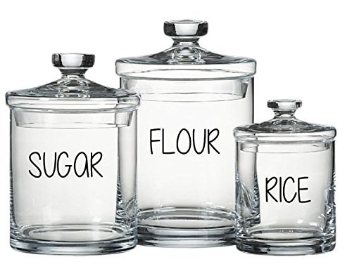 Amazon Com Vinyl Canister Labels Custom Kitchen Label Pantry