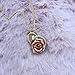 DEFAITH 24K Gold Dipped Rose Pendant Chain Necklace, Best Gifts for Wife Girlfriend Mother for Christmas Valentine's Day Anniversary Birthday Gift - Heart Red